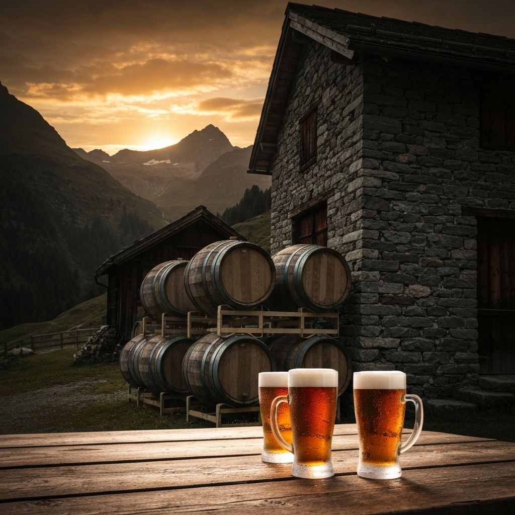 Schweizer Brauerei in den Alpen